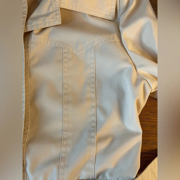 Vintage Sears JR Bazaar 1960s Warm Cream Long Trench Coat Juniors Size 11 Women - Picture 15 of 16